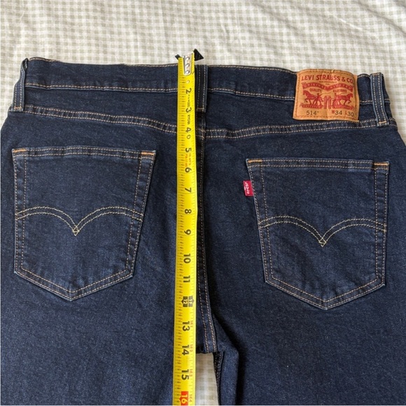 NWT! Levi's Men's Dark Blue 514 Straight Jeans 34 waist 30 length or leg - Picture 8 of 9